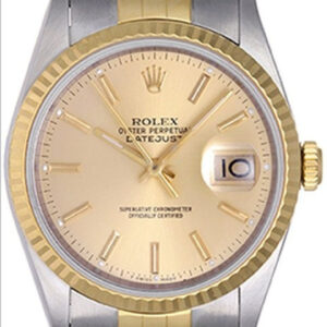 Rolex Datejust Steel & 18k Yellow Gold Men’s 2-Tone Watch 16233