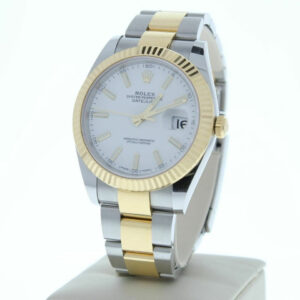 Rolex Datejust 41mm 126333 Newstyle Watch White Index Dial & Fluted Bezel W Card