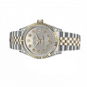 Rolex Women’s Rolex 31mm Datejust Two Tone Vintage Fluted Bezel With Lugs Silver Color Dial