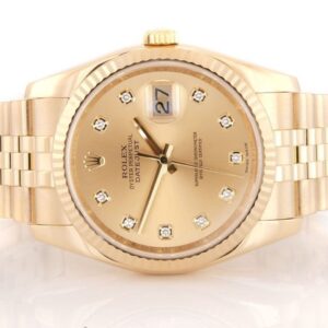 Rolex Datejust 36 116238 Champanger Diamond Dial Papers 12/2009 LC100