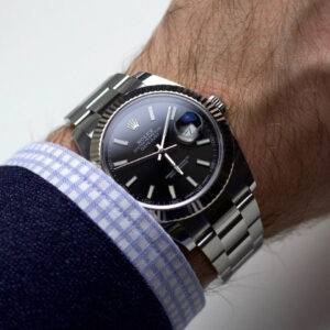 Rolex Datejust 41/ Stainless Steel & White Gold/ Black Index Dial/ Jubilee