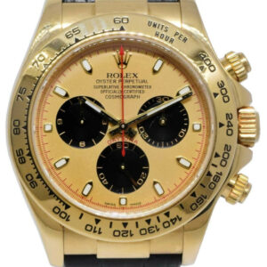 Rolex Daytona Chronograph 18k YG Champagne Panda Index Dial Watch Y 116518