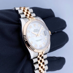 Rolex Datejust 126231 MOP Diamond Dial 18K Rose Gold & Steel Watch