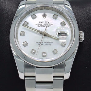 Rolex Datejust 116200 36mm Diamond White Mop Dial Oyster Mint