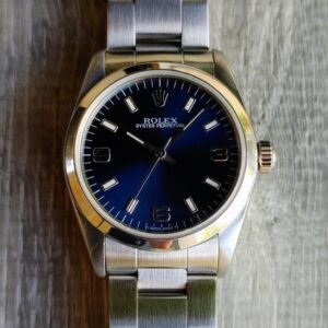 Rolex Oyster Perpetual 31 OP31 Ref 67480 Blue Dial Watch