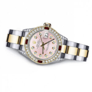 Rolex Ladies Rolex Pink 26mm Datejust Two Tone Diamond lugs & Rubies