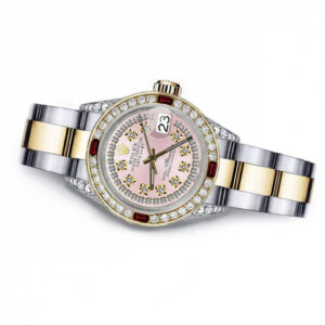 Rolex Pink String 31mm Datejust Two Tone Diamond lugs & Rubies