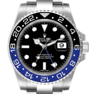 Rolex GMT Master II Batman Blue Black Ceramic Bezel Steel Watch 116710 BLNR Box Card