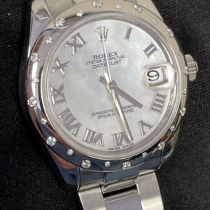 Rolex MINT Rolex DateJust 31mm White MOP Mother of Pearl Diamond Roman 178344 B+P