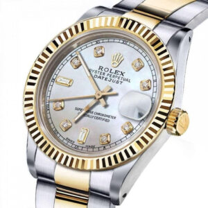 Rolex Women’s Rolex 31mm Datejust Two-Tone White MOP Mother Of Pearl Dial Diamond Accent+ Classic