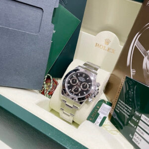 Rolex 116520 “APH” Dial Oyster Perpetual Cosmograph Daytona Stainless Steel  Black Dial COMPLETE