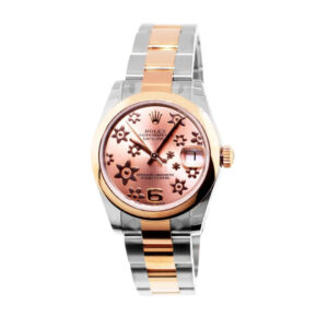 Rolex Lady-Datejust 31mm Everose Gold and Stainless Steel Pink Floral Arabic Dial 178241