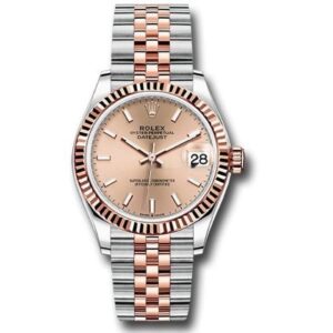 Rolex Datejust 31mm – Steel and Gold Pink Gold – Fluted Bezel – Jubilee 278271 ROIJ