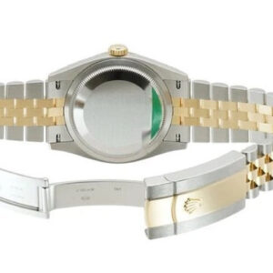 Rolex Datejust 36mm Steel & Yellow Gold Fluted Bezel Silver Jubilee Diamond Dial Jubilee Bracelet