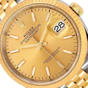 Rolex 36mm 18k Yellow Gold/Steel Datejust Watch Champagne Dial