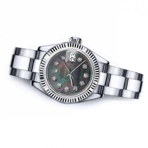 Rolex Men’s Rolex 36mm Datejust Black MOP Mother Of Pearl Dial with Diamond Accent