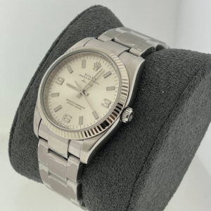 Rolex 2008  Air-King 114234 Silver Dial Fluted Bezel No Papers 34mm