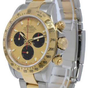 Rolex Daytona Chronograph 18k Yellow Gold/Steel Champagne Dial 40mm Watch 116523