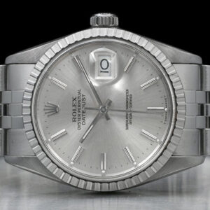 Rolex Datejust 36 Argento Jubilee 16030 Silver Lining