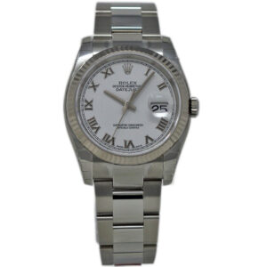 Rolex New Datejust 36mm 116234 Steel White Gold White Box/Paper/5YrWTY #RL450