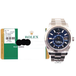 Rolex Sky-dweller 326934 Steel Blue Dial Oyster Perpetual PAPERS MINT