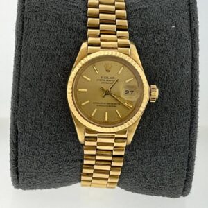 Rolex 1982 Ladies Datejust 6917 Champagne Dial 18kt President No Papers 26mm