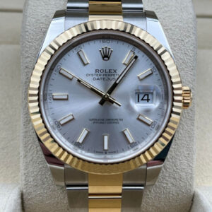 Rolex Datejust 41mm Two Tone Silver Index Dial Oyster 126333 Unworn 2021