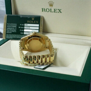 Rolex 218238 Day-Date II Yellow Gold Champagne Diamond Dial Open Card