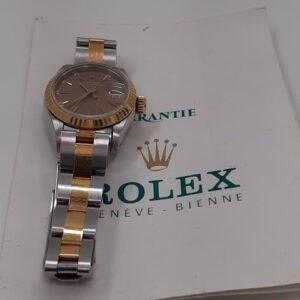 Rolex W/Paper 1984 Rolex Ladies Date 26mm Two Tone Oyster Oyster Automatic Watch 69173