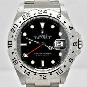 Rolex Explorer II 40mm Black Dial Engraved Rehaut Stainless Steel 16570T