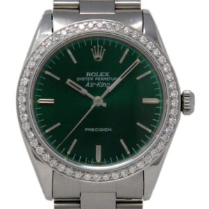 Rolex Oyster Perpetual 1038 34mm Stainless Steel Green Diamond 1970 1YWTY #I3097