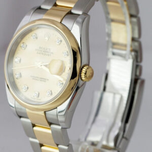 Rolex DateJust 36mm Two-Tone Gold Stainless Factory Diamond Champagne 116203