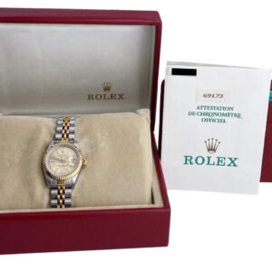 Rolex Datejust 69173 Champagne Dial Ladies Watch Box & Papers