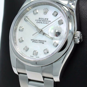 Rolex Datejust 116200 36mm Diamond White Mop Dial Oyster Mint