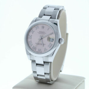 Rolex Model 178240 Datejust Midsize Oyster Band Pink Roman Dial & Smooth Bezel