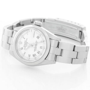 Rolex Ladies Rolex Date Watch 69160 White Roman Dial