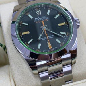 Rolex 2022 Milgauss 116400GV Green Sapphire Black Dial