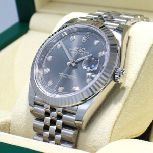 Rolex Datejust 126334 41mm Jubilee Rhodium Diamond Dial 18k W Gold