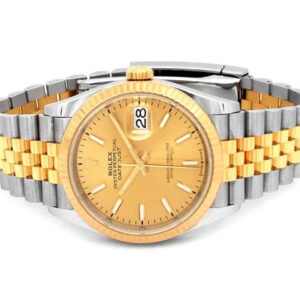 Rolex 36mm 18k Yellow Gold/Steel Datejust Watch Champagne Dial