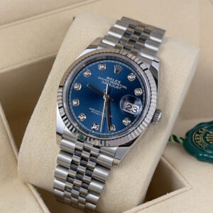 Rolex 2022 Datejust 36mm “Blue Diamond Dial” 18k Fluted Bezel Jubilee “In Stock