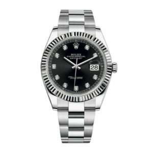 Rolex Date Just 41m 126334 Oystersteel Diamond Bright Black New/Complete 21/22