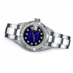 Rolex Blue Vignette RT 36mm Datejust 18K Bezel & Stainless Steel Diamond Lugs