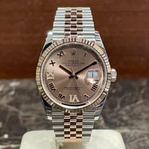 Rolex Datejust 36 S/R Jubilee Pink Roman Diamonds NEW 2021 LC EU Ref.126231