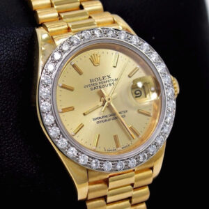 Rolex President Datejust 69178 18k Yellow Gold Dial Diamond Bezel