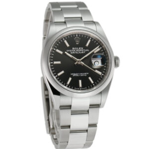 Rolex Datejust 36mm Steel Black Index Dial Oyster Bracelet