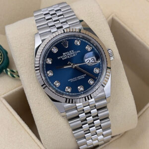 Rolex 2022 Datejust 36mm “Blue Diamond Dial” 18k Fluted Bezel Jubilee “In Stock