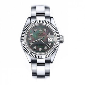 Rolex Men’s Rolex 36mm Datejust Black MOP Mother Of Pearl Dial with Diamond Accent