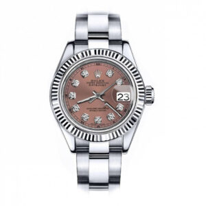 Rolex Ladies  26mm Datejust Salmon Color Dial with Diamond Accent RT