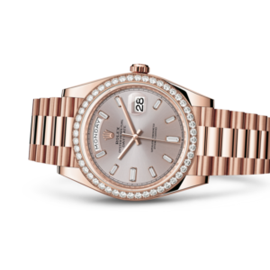 Rolex Day Date 40 Oyster 40 mm Everose gold and diamonds 228345RBR