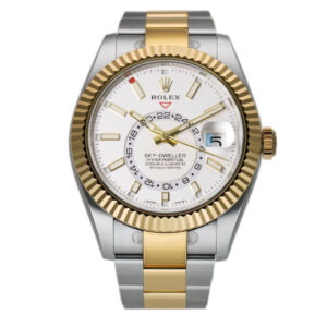 Rolex Sky-Dweller Steel & 18k Yellow Gold 42mm White Dial Oyster Bracelet 04/2018